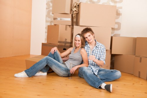 Careful loading of furniture for a Hadley Wood move