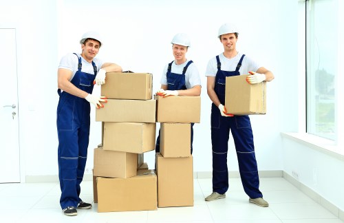 Packed household items prepared for a man and van move in Hadley Wood