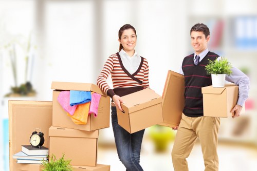 Packing and transporting office furniture and IT equipment during a business move