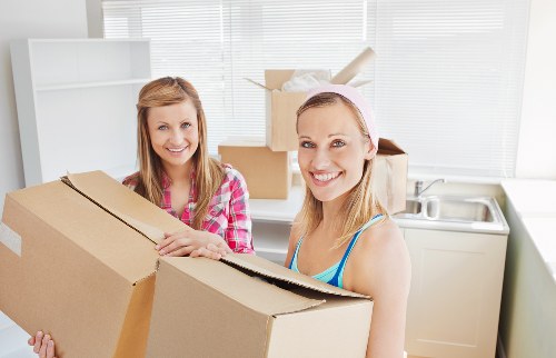 Packed household items ready for transport during a home move in Hadley Wood